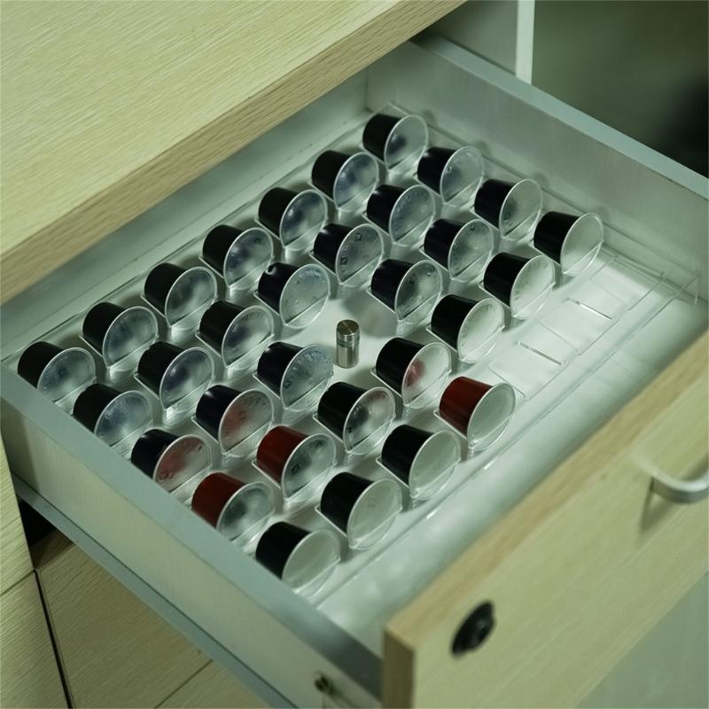 Acrylic Coffee Pods Holder Storage Rack For Countertop Cabinet Coffee Pod Holder Large Capacity Coffee Pods Holder