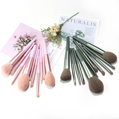 11pcs rosa pincéis de maquiagem conjuntos ferramentas cosméticos pó contorno blush lábio sombra corretivo facial base pincel kit