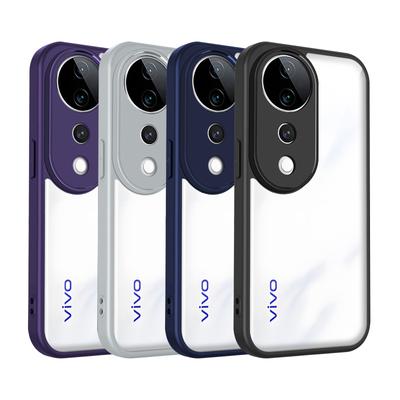 Vivo V40 5G V2348 Case Air Cushion Shockproof Silicone Bumper Clear Matte Back Cover Hard Phone Case for Vivo V40 Pro 5G V2347