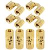 8 szt. 8 mm Niewidoczne mosiężne zawiasy beczkowe do mebli, Pasują do pudełek na biżuterię DIY, Rękodzieła, z 16 szt. śrub, Wiertło 8 mm ze stali szybkotną