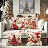 Festive Christmas Pillowcases: Santa, Reindeer, Snowman & Trees - Spruce Up Your Holiday Decor! Sofas, Bedroom Pillow Covers