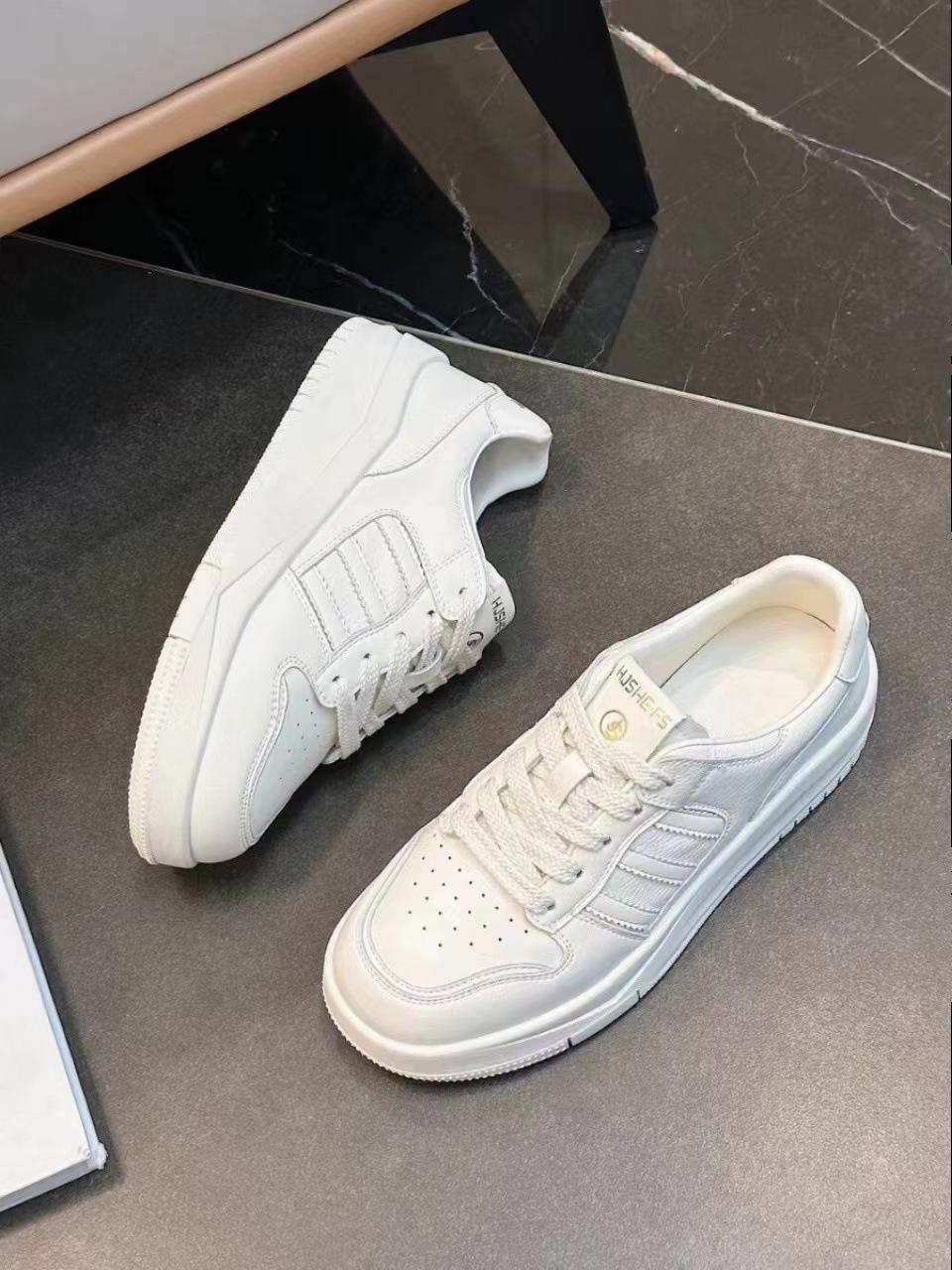 

Little white shoes women s spring new leather platform casual shoes versatile low-top panda shoes sports shoes student board shoes 40 бежевий