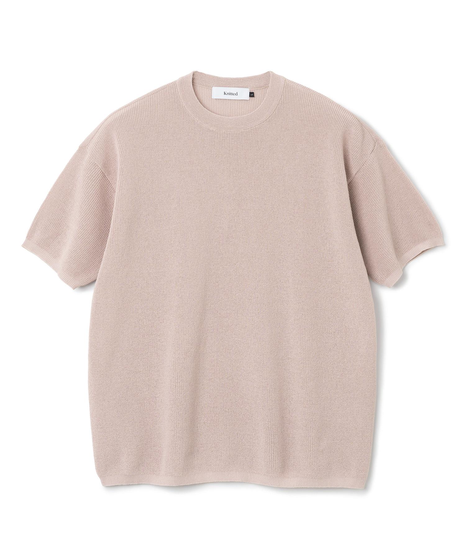 Nitied Coolever Round Short Sleeve Knit Tee Pink M