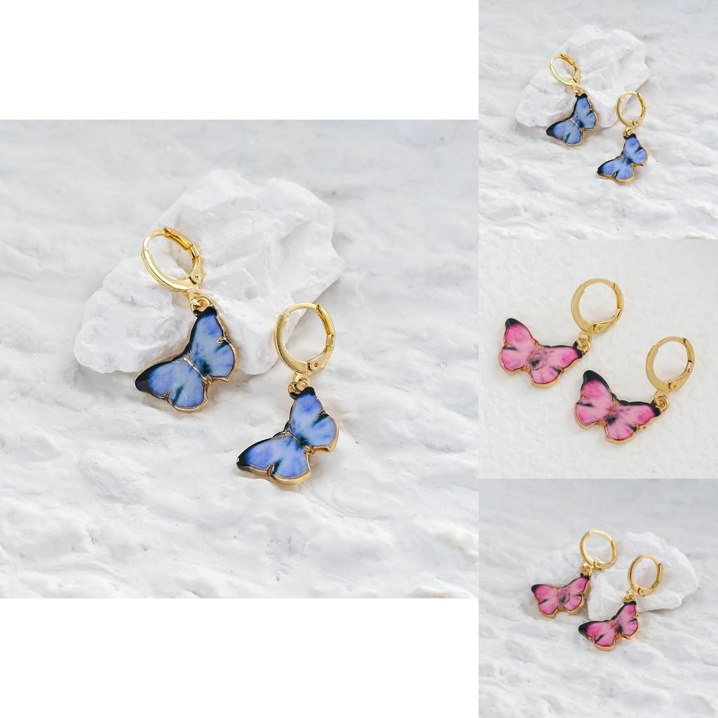 Chic Purple And Pink Alloy Earrings 2022 Summer Fashion For Women
