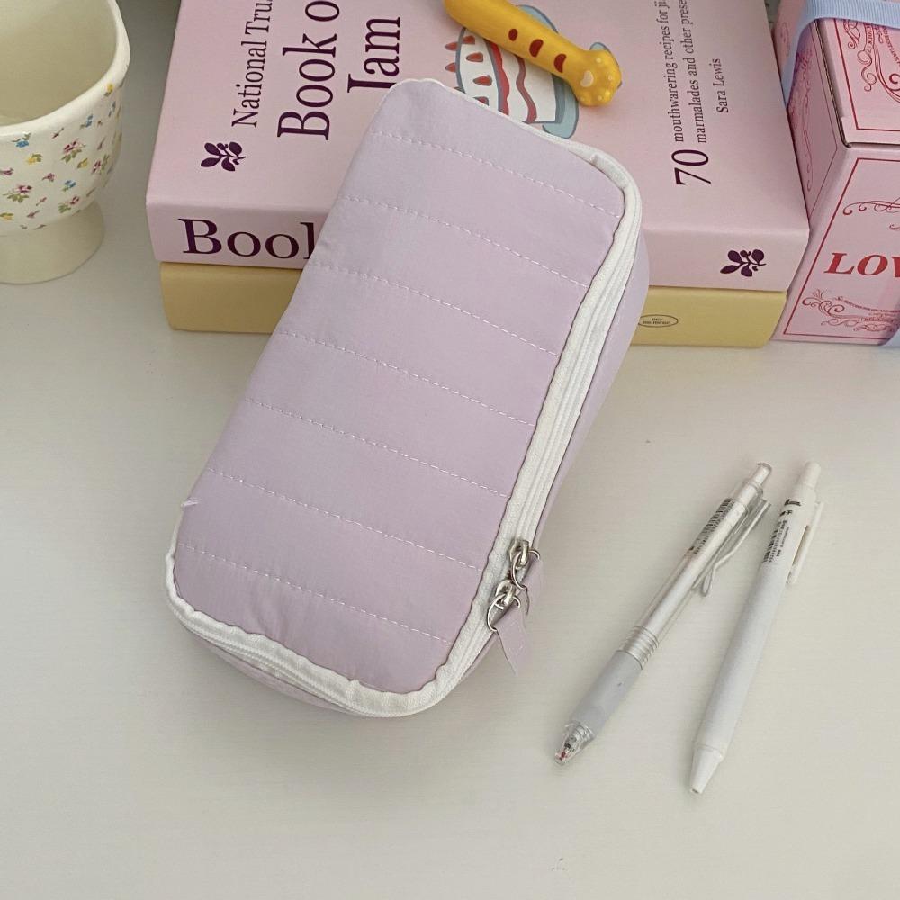 Soft Pencil Pouch Multi-function Makeup Box Kawaii Large-capacity Stationery Storage Bag  Office