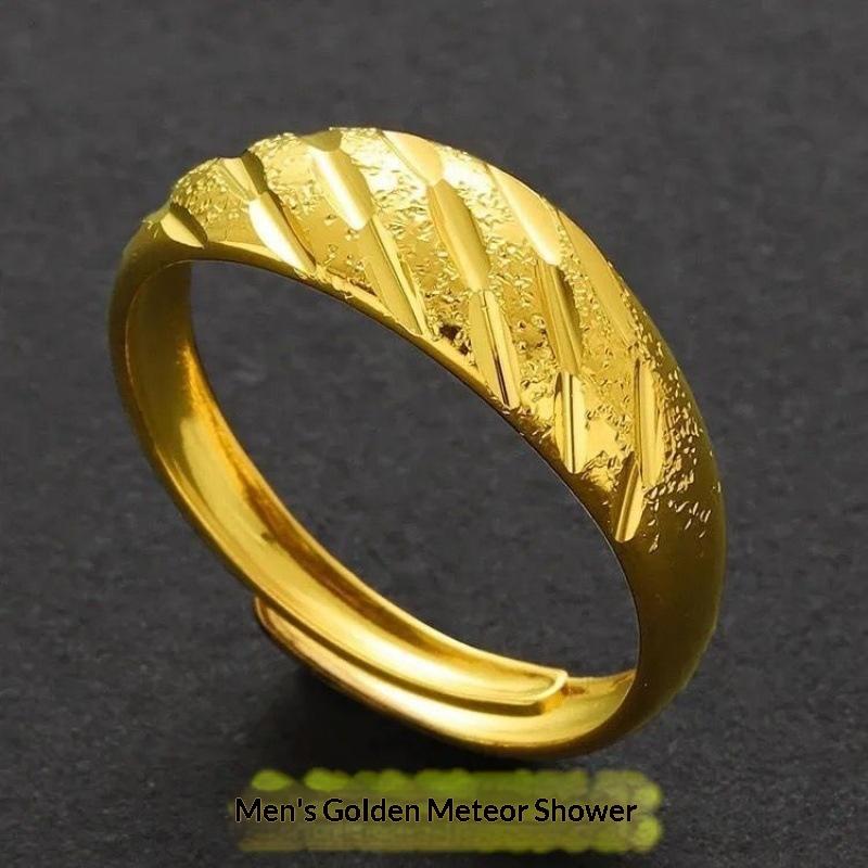 Adjustable Open Couple Rings Gold Carved Dragon Phoenix Pattern Fashion Jewelry for Wedding Gift