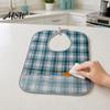 Adaptive Clothing for Seniors Double-sided Waterproof Adult Bib, with Adjustable Neck Strap, Wide Reusable Bibs Eating Crumb Catcher Large Washable