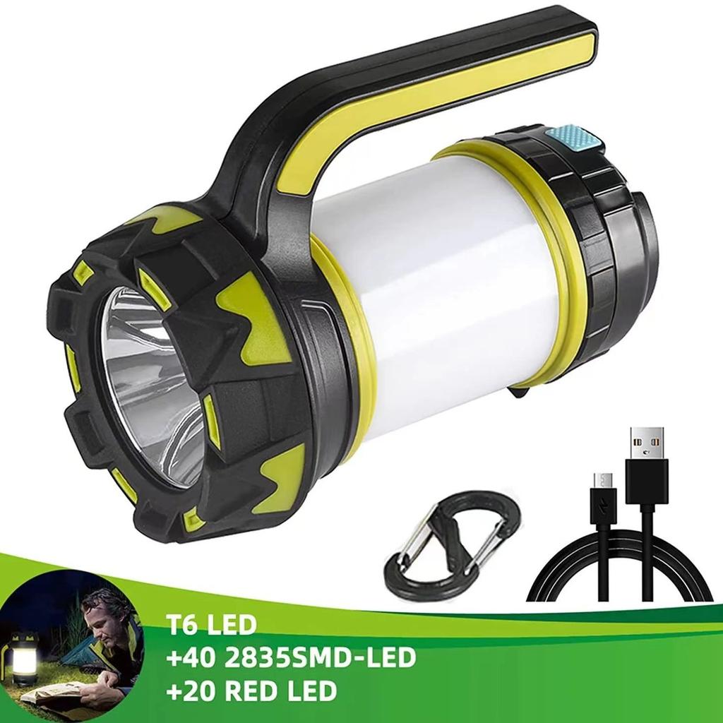 New Outdoor Multi-function Camping Portable Lamp USB Charging Type with Output Emergency Bright Light Searchlight Hot