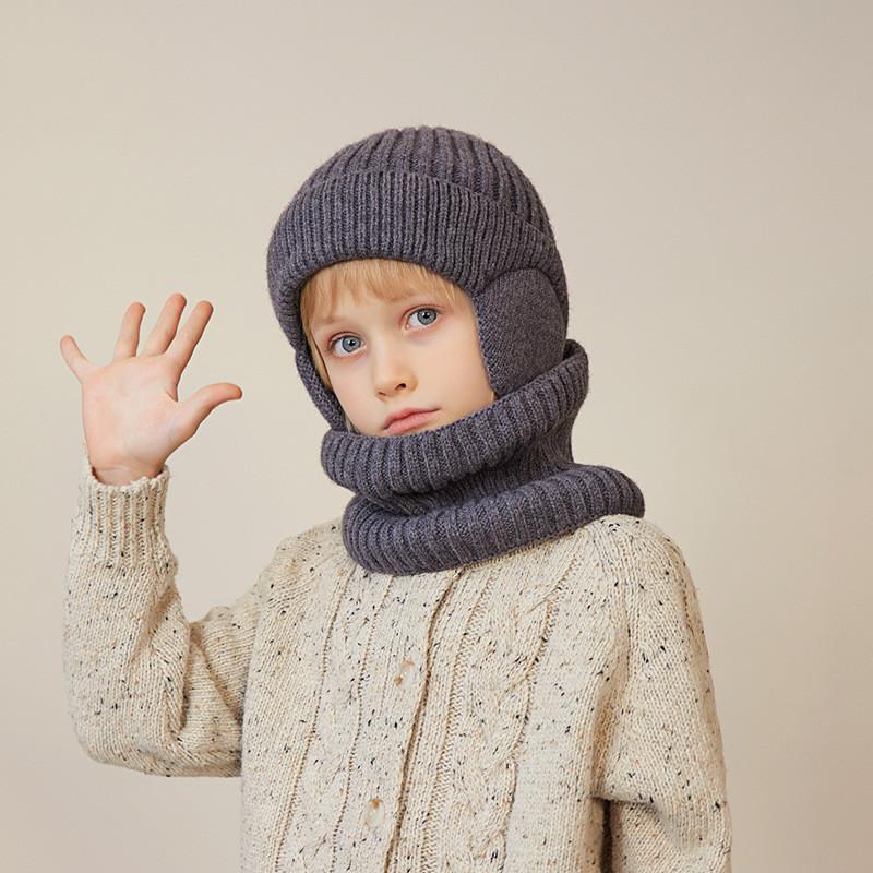 Childrens Knit Hat And Neck Warmer Set For Winter Warmth