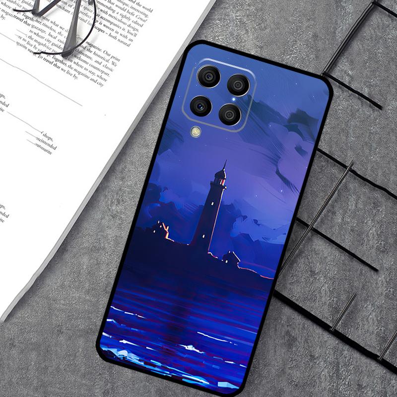 Abstract art highway lighthouse Case For Samsung Galaxy M14 M12 M11 M13 M15 M06 M16 M36 M56 M31 M53 M32 M52 M35 M55 M34 M54