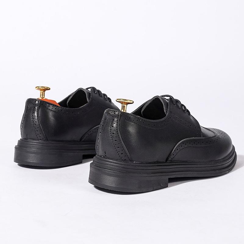 Leather shoes 22 autumn new British style dress office shoes business block casual
