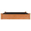 Raised Garden Bed with Liner Brown 120x120x25 cm Solid Fir Wood