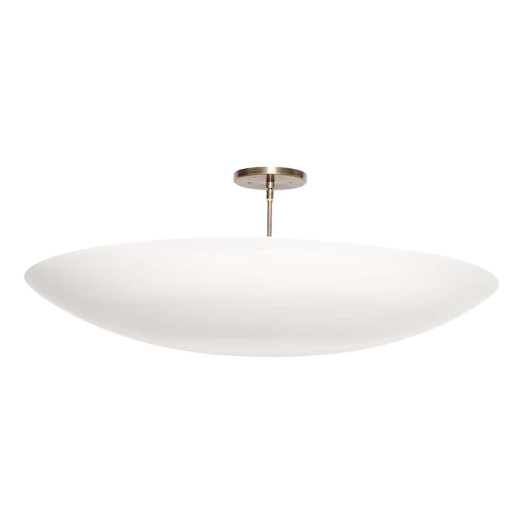 6 Light Elegant Ceiling Flushmount Light Pendant Mid Century Modern Raw Brass