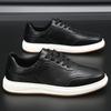 The first layer of cowhide autumn new versatile little white shoes men's leather breathable casual shoes men's trend thick baseplate shoes