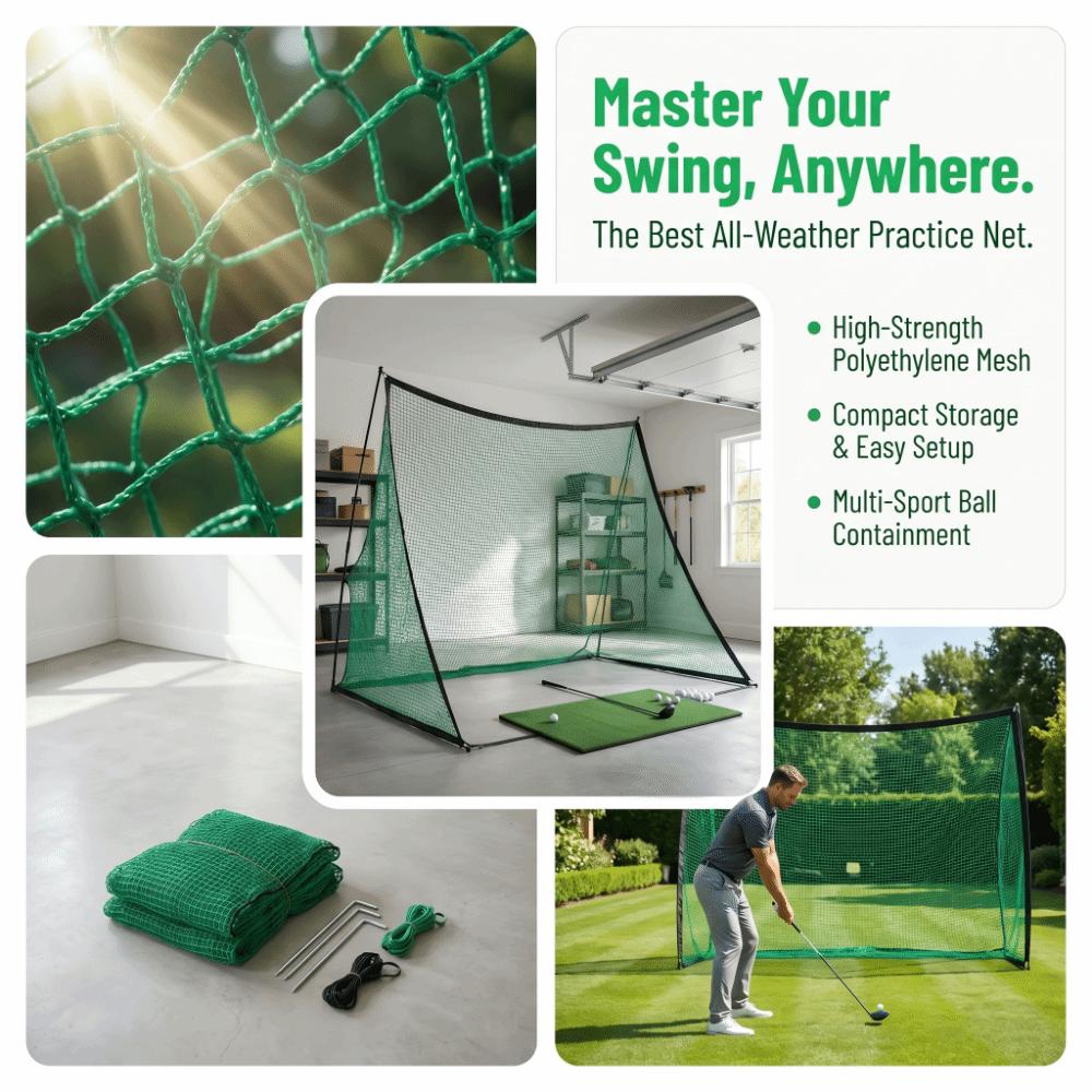 Lightweight Golf Hanging Net No Knot Golf Ball Netting Golf Training Net Practice Ground