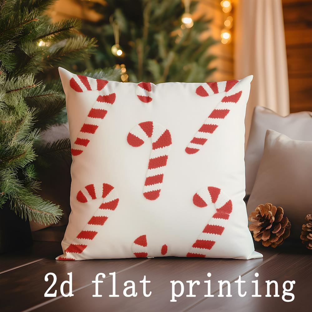 Christmas-themed Decorative Pillow Covers for Holidays Pattern Cushion Cover Suitable for Sofa Bedroom Car Pillow Cover