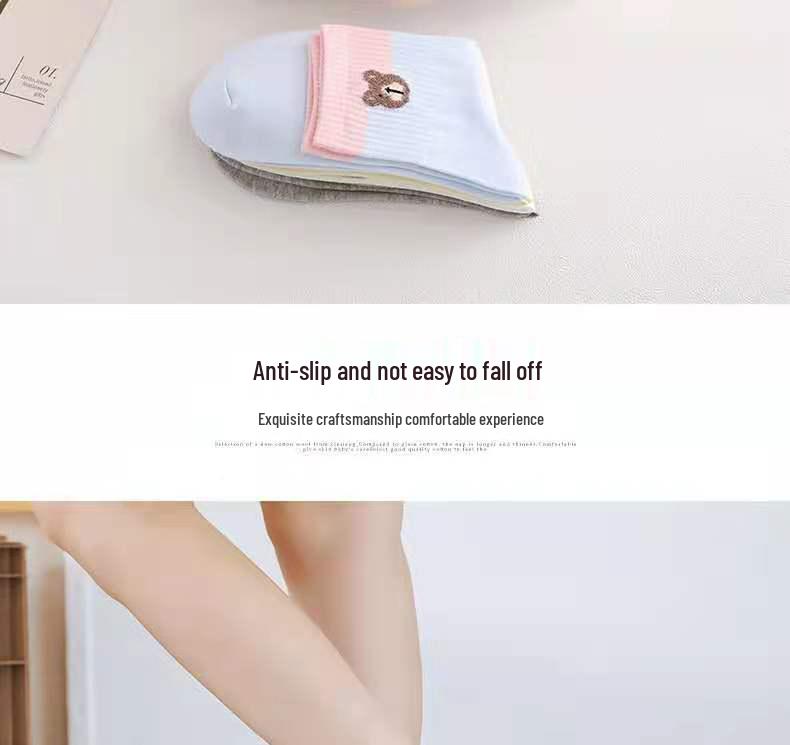 Langsha Women's Cotton Mid-Calf Socks - Autumn/Winter Breathable Odor-Resistant Chinese Style for All Seasons