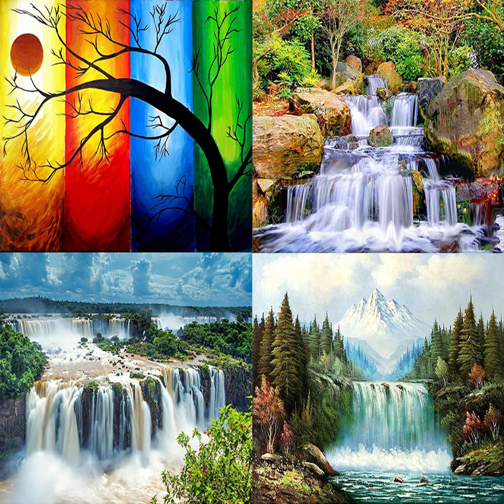 5D DIY Full Drill Round Diamond Painting Scenery Cross Stitch Mosaic Craft Kits 5D DIY Full Drill Round Diamond Painting Scenery Cross Stitch Mosaic Craft Kits