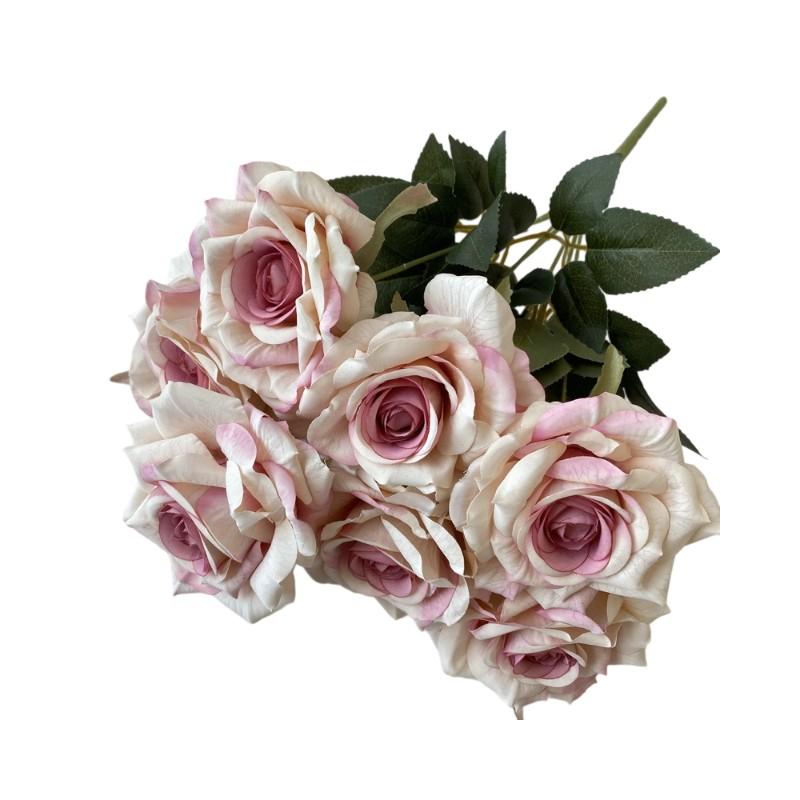 41Cm 7 Forks Silk Screen Rose Artificial Flower Wedding Living Room Decoration Road Guide Bouquet, Artificial Flower
