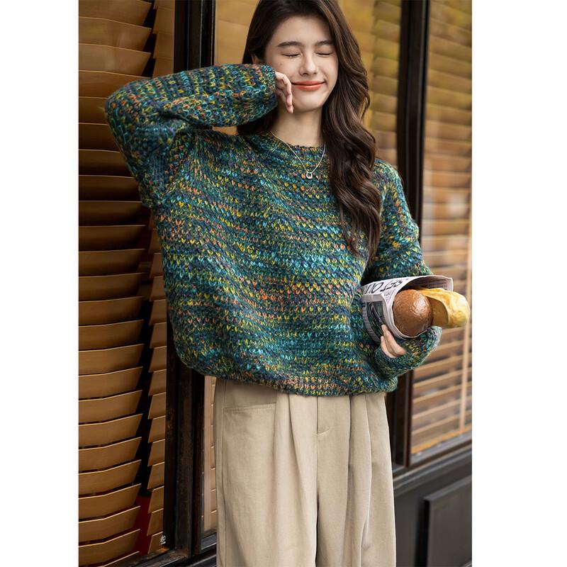 

Mokana Women s Urban Casual Fair Isle Long Sleeve Sweater MKNJD3139 One Size