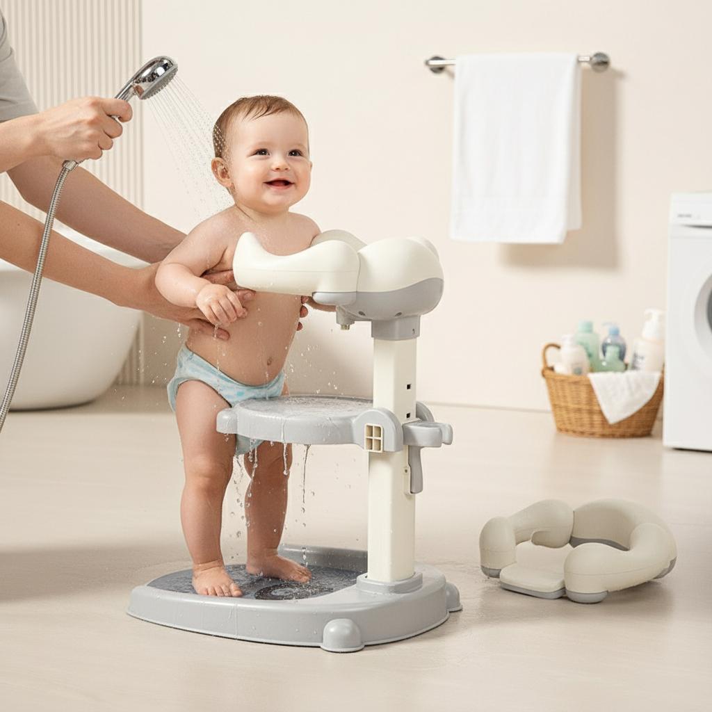 Baby Standing Bathing Stand Bathing Aid Tool Anti Slip Design For Infants