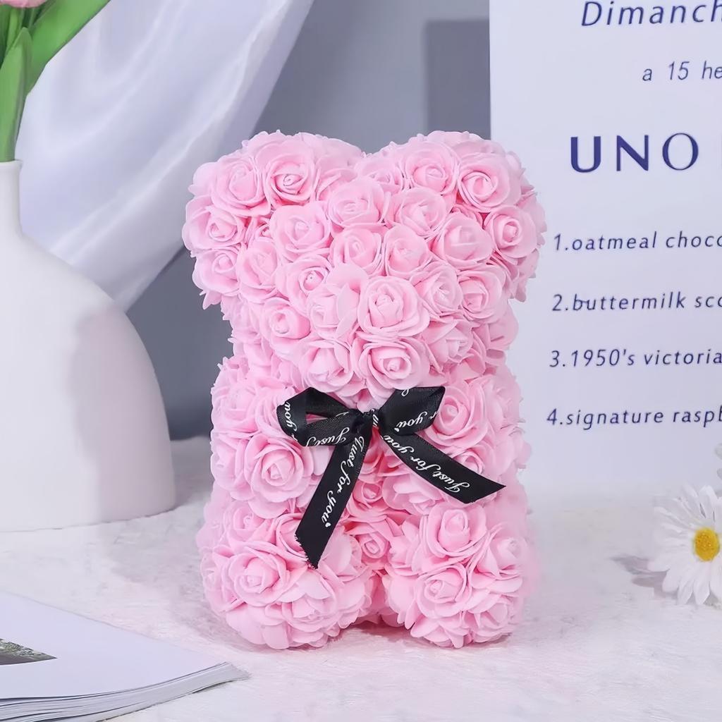 PE foam Bear Rose Teddy Bear Artificial Rose Bear Home Decoration Anniversary Mother's Day Valentine's Gift Wedding Decor
