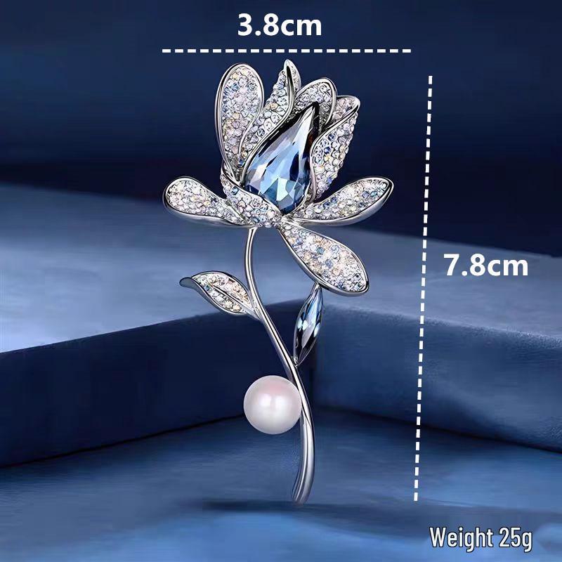 Exquisite Butterfly Rhinestone Brooch - Versatile 3D Floral Alloy Accessory for Women