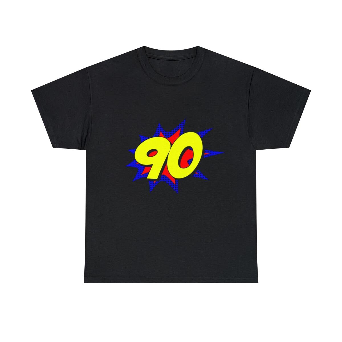 Superhero 90 Years Old Birthday Graphic Tee Shirt, S-5XL 4XL