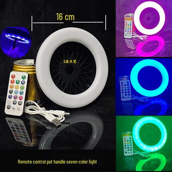 Remote-Controlled LED Shisha Stem Light, 16cm, 7 Colors No Size