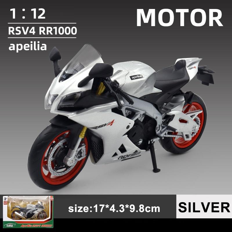 MotoGP Aprilia RSV4 RR1000 Racing Motorcycle Simulation Exquisite Diecast & Toy Vehicle RMZ City 1:12 Alloy Collection Model