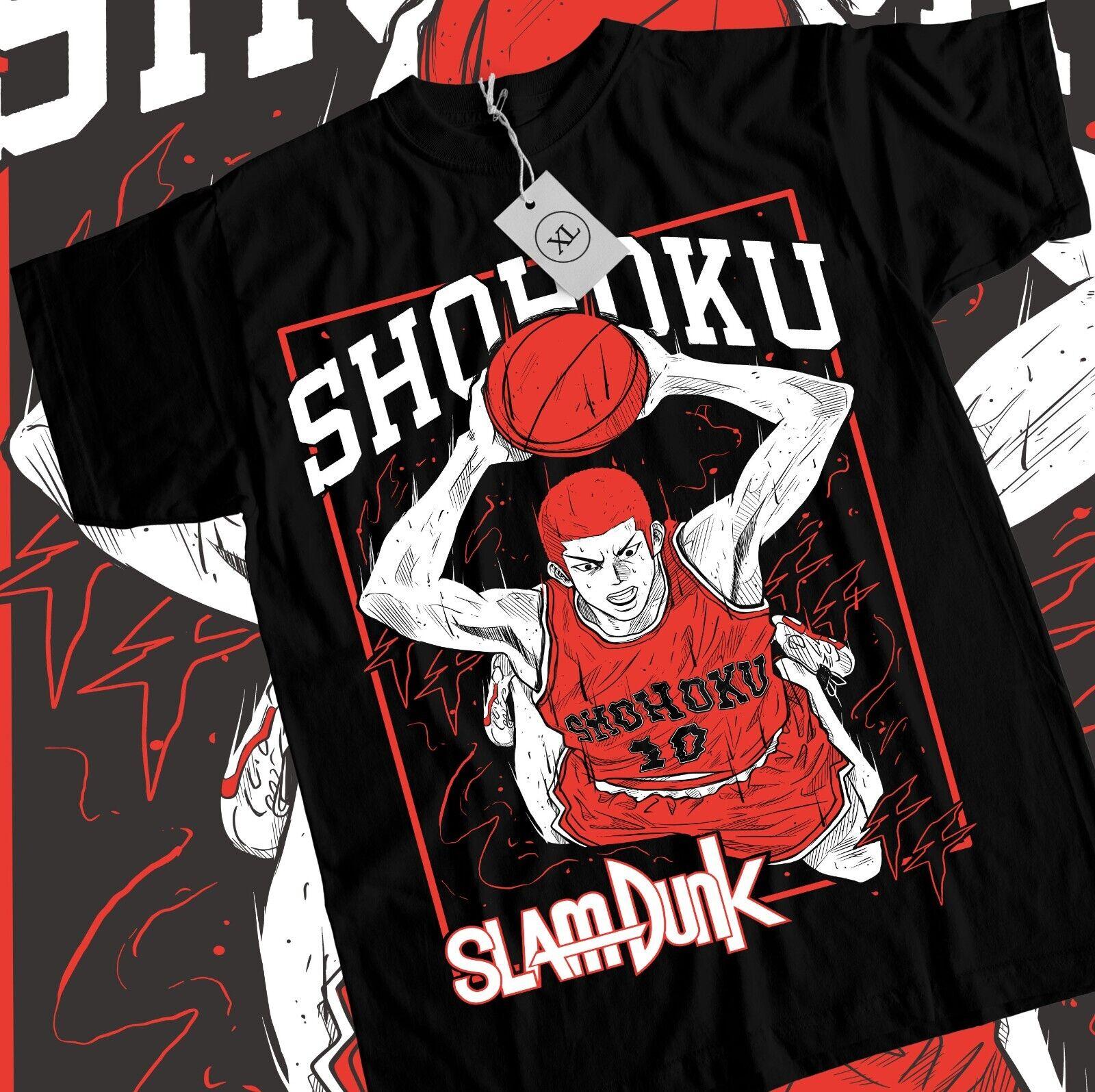 

Футболка Slam Dunk Ханамичи Баскетбол Аниме Спорт Манга футболка Футболка Все размеры S белый