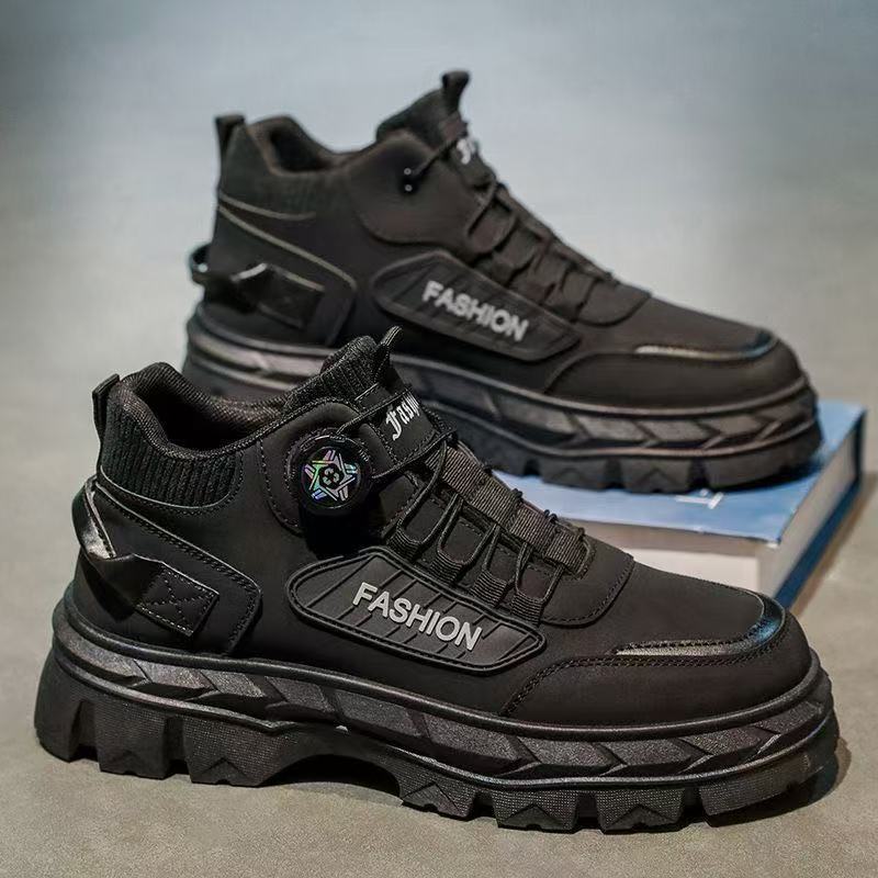 Men's shoes 2025 autumn new high-top casual sports trendy shoes thick sole heightening non-slip outdoor tooling Martin boots