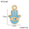 CARLIDANA Pink Blue Enamel Hamsa Hand Charms Gold Plated Charms Religious Muslim Islamic Hand of Fatima Charms DIY Jewelry