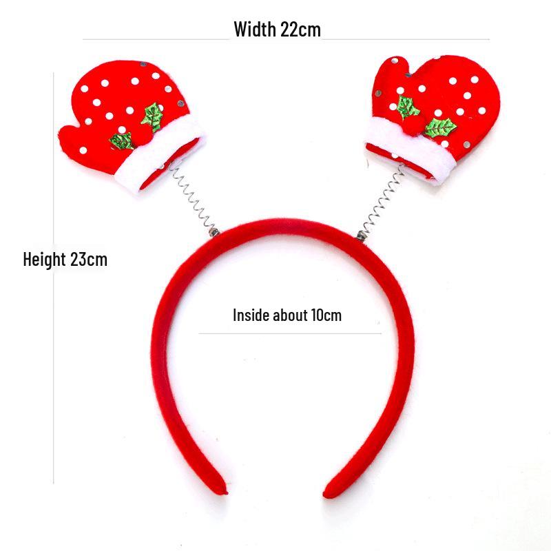 Christmas Headband: Santa, Snowman & Reindeer Antlers for Kids' Party