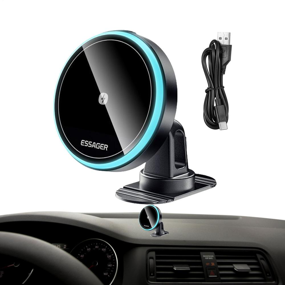 

Wireless Phone Charger For Car Auto Cellphone Cradle 15W Magnetic Fast Charging Device For Sedan Vehicle Truck Cellphone Holder