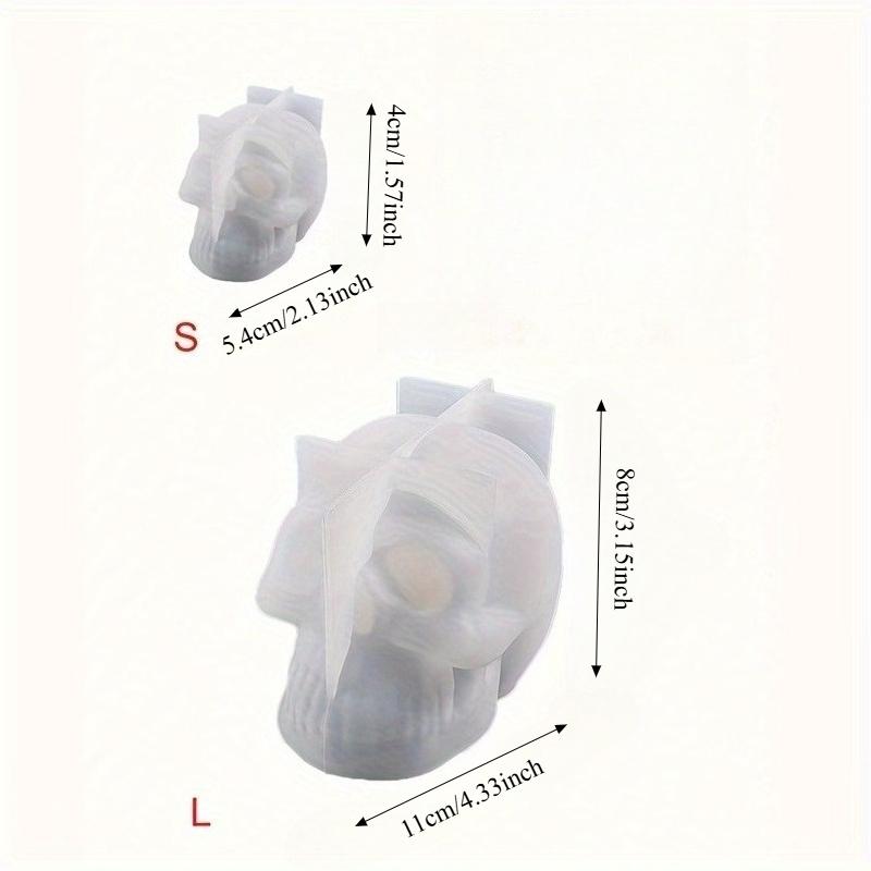 1-10PCSHalloween Skull Silicone Mold DIY Handmade Soap Candle Resin Mold Creative Horror Decor for Party Favor Crafting Supplies
