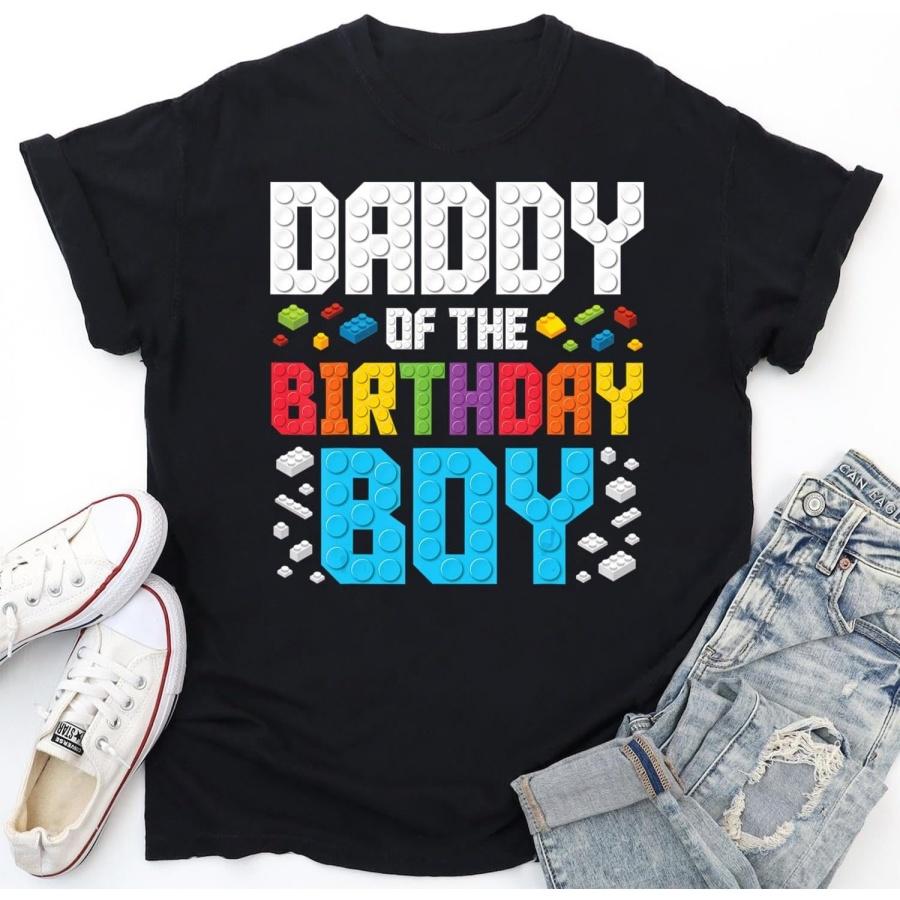 

Daddy of The Birthday Boy Master Builder Building Blocks T-Shirt, Tank Top, Long Sleeve Shirt, Sweatshirt, Hoodie Men Women Kids Made in Canada XXXXXL різнокольоровий