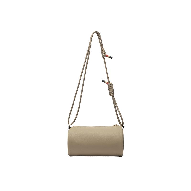 New Anta Life Collection Synthetic Leather Cylinder Bag Crossbody Bag Regular Unisex Glacier Gray 192518113-2