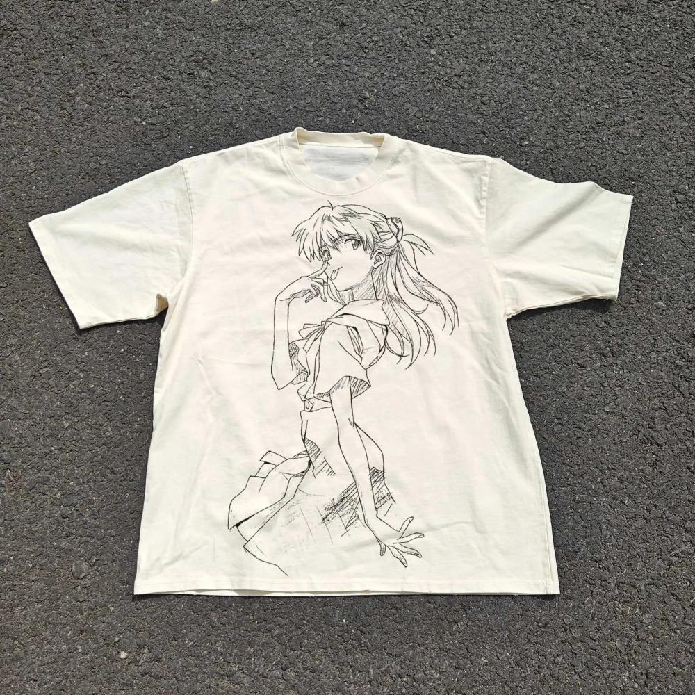 2026 New Eva Unit 01 T-shirt Neon Genesis Evangelion T-shirt for Men Japanese Anime Shirt Unisex Summer Cotton Short Sleeved Top