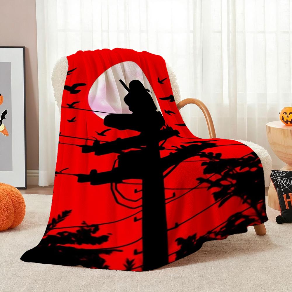 Naruto Pose Anime Printed Blanket Ultra Soft Throw Blanket For Office Sofa Home Decor Halloween Gift