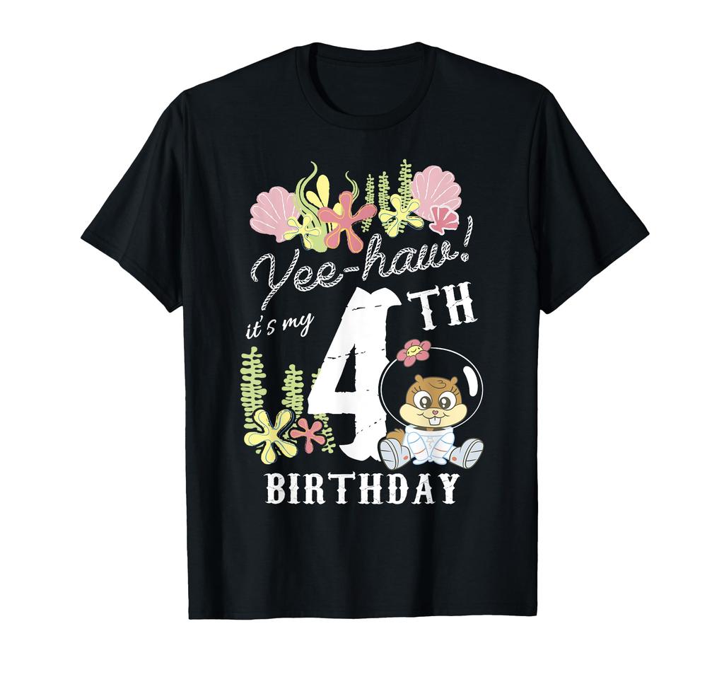 Nickelodeon Spongebob Squarepants Sandy Yee Haw 4th Birthday T-Shirt