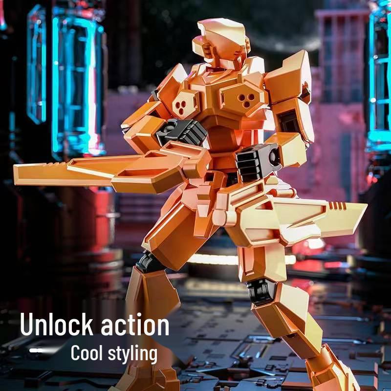 13-Joint Articulated Mecha Figure: 3D Toy Armor for Kids  Creative Assembly