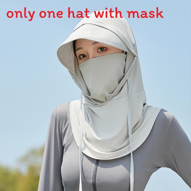 Summer Sun Protection Mask With Breathable Ice Silk Full Face Cover For Cycling And Outdoor Activities