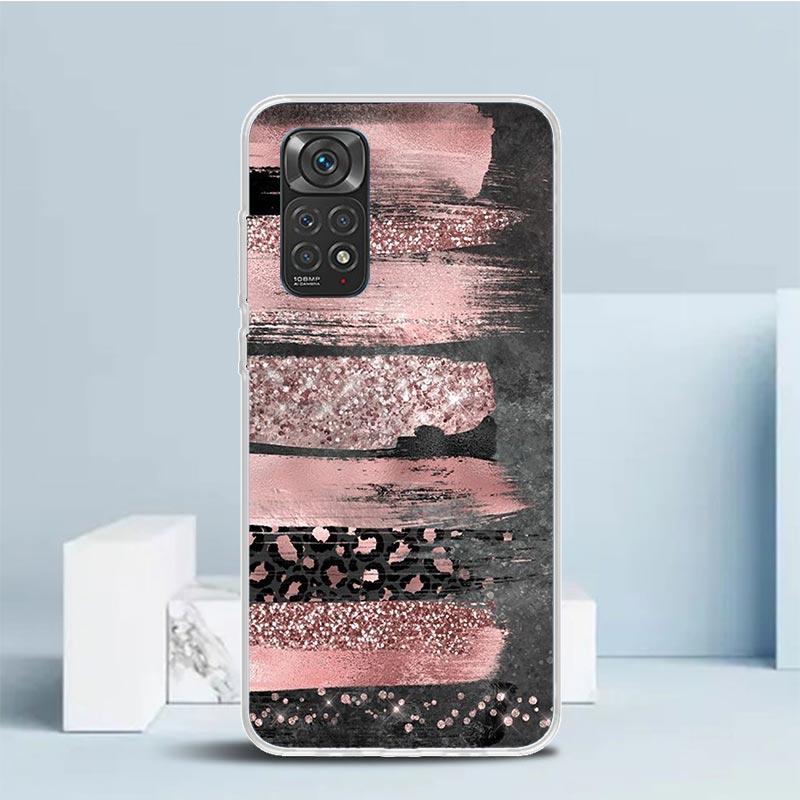 Beautiful Rose Bling Picture Phone Case For Xiaomi Redmi Note 15 14 14S 13 12S 12 Pro Plus 11S 11 11T 11E 10S 10 + Soft TPU Back