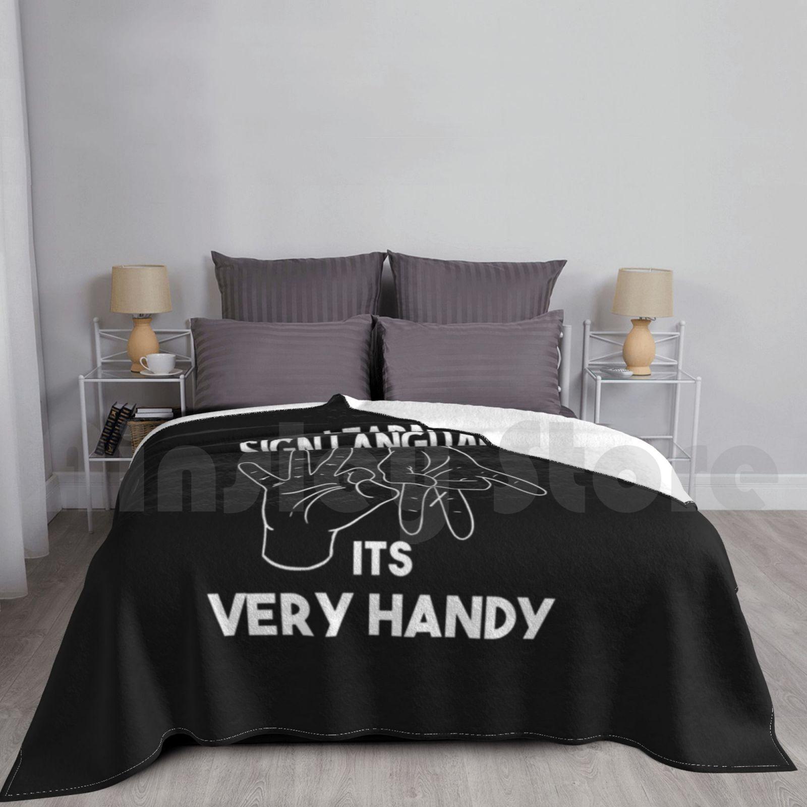Learn Sign Language Its Very Handy Blanket Super Soft Warm Light Thin Learn Sign Language Its Very Handy Sign Language Size: 75*100cm, Weight: 230 GSM