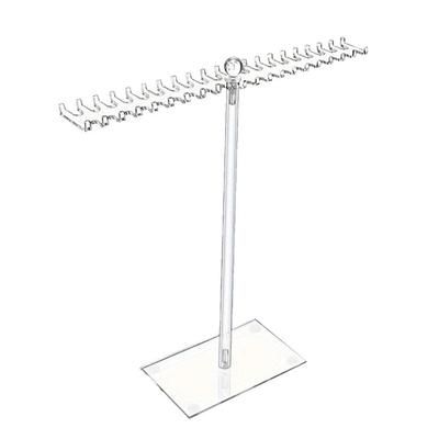 Bilateral Hook Necklace Holder Acrylic Bracelet Organizer Jewelry Organizer  Necklace Storage