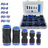 40/50Pcs Commercial Pneumatic Quick Connectors Set 4/6/8/10/12 for Efficient Air Line Configurations