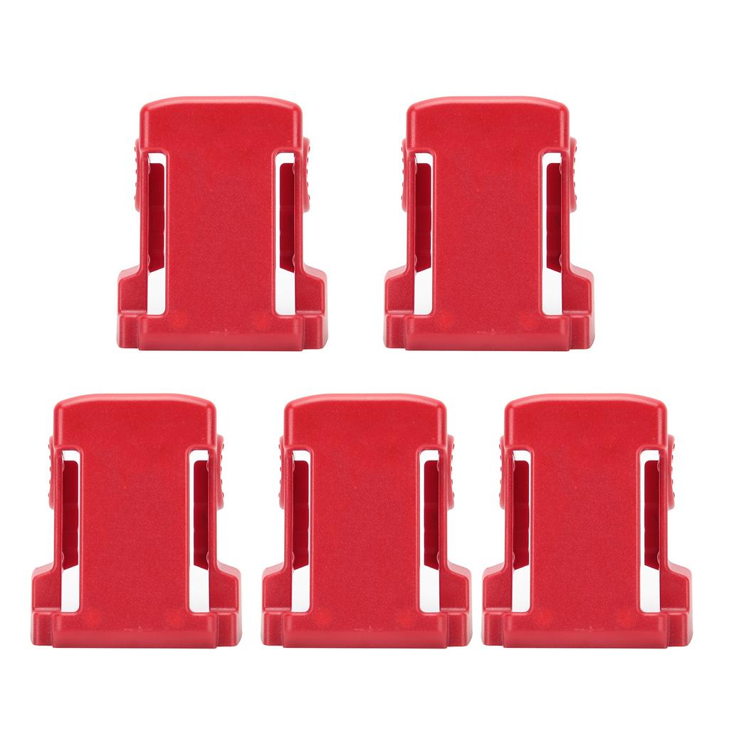 5Pcs Battery Buckle Holder Accessory for Milwaukee M18 Series Lithium Battery Red