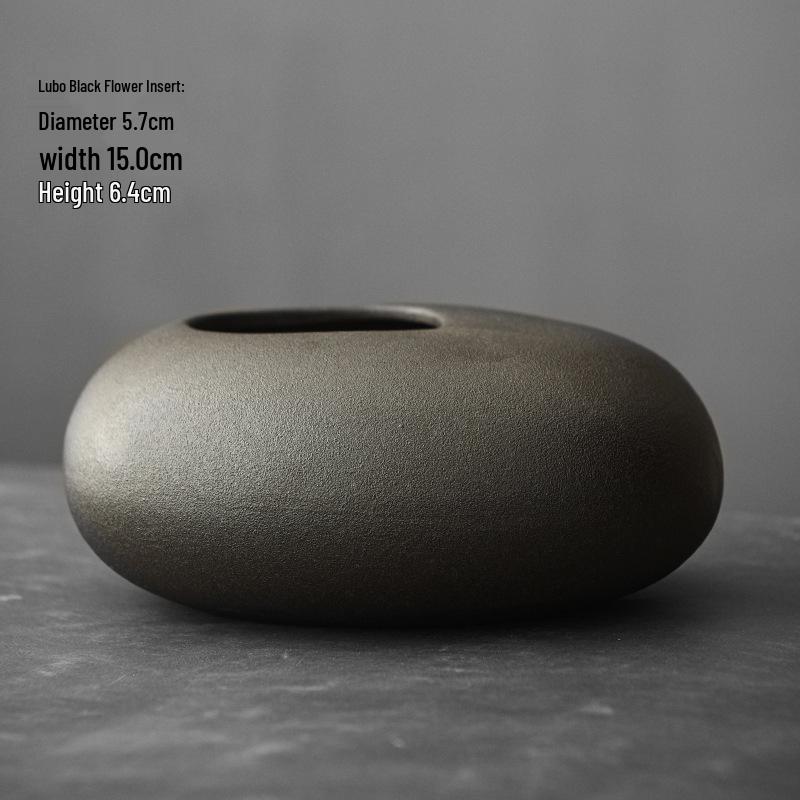 Retro Floral Ceramic Vase - Japanese Pottery Craft for Home & Hotel Decor