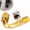 Bicycle Motorcycle Valve Metal Inflation Extension Tube 45 ° Elbow Inflation Valve Extension Rod